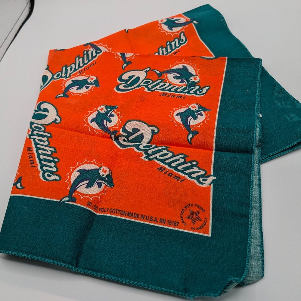 NFL Miami Dolphins 1999 Bandana Handkerchief Vintage